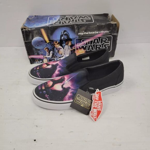 (66571-1) Vans Star Wars Saber Fight Black Shoes - Size 9 M - Picture 1 of 9